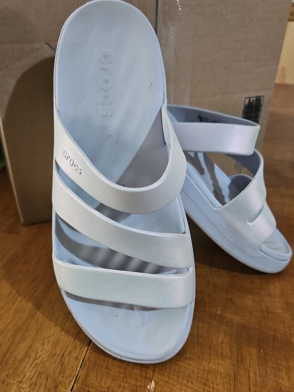 CROCS Triple-Strap Slide Sandals